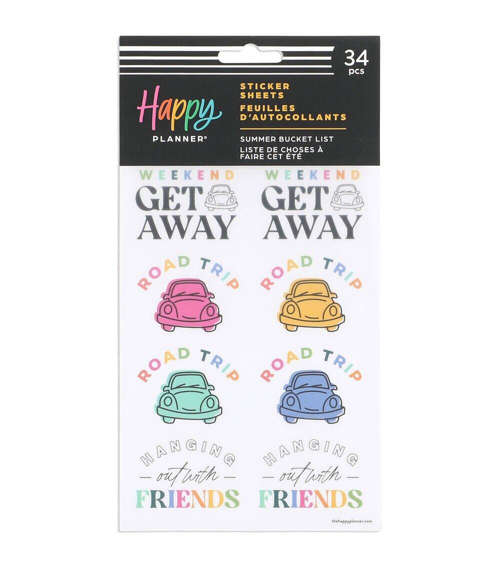 Journals & Planners | 34pc Summer Bucket List Stickers Journals & Planners Journals & Planners