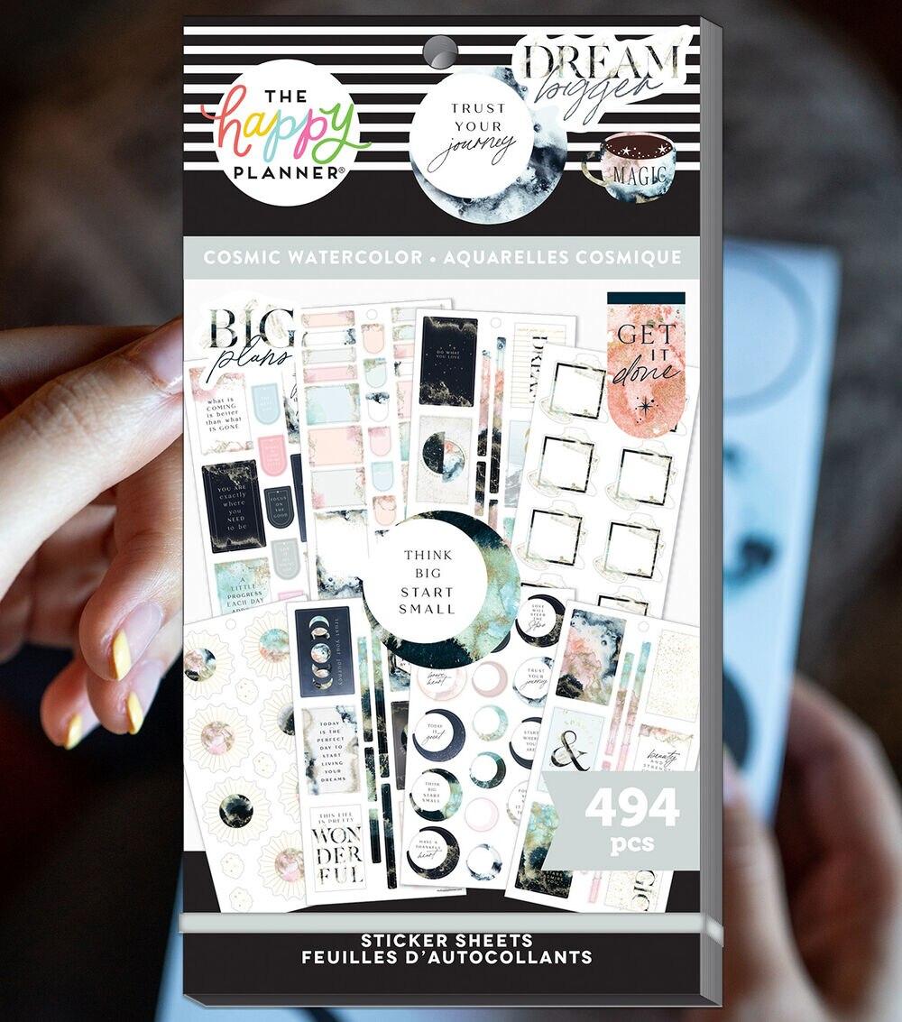 Journals & Planners | 494pc Cosmic Watercolor Sticker Pack Journals & Planners Journals & Planners