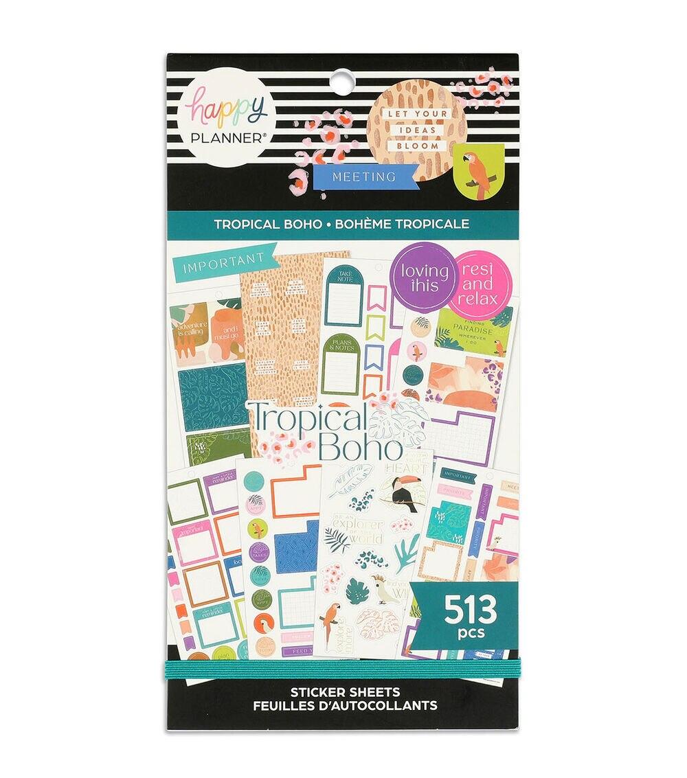 Journals & Planners | 513pc Tropical Boho Sticker Pack Journals & Planners Journals & Planners