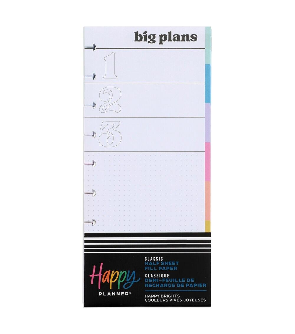 Journals & Planners | 60 Sheet Happy Brights Classic Half Sheet Filler Paper Journals & Planners Journals & Planners