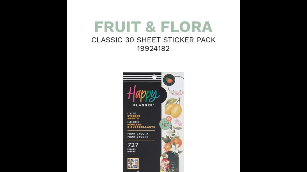 Journals & Planners | 727pc Fruit & Flora 30 Sheet Value Pack Stickers Journals & Planners Journals & Planners