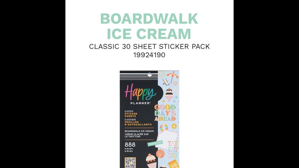 Journals & Planners | 888pc Boardwalk Ice Cream 30 Sheet Value Pack Stickers Journals & Planners Journals & Planners