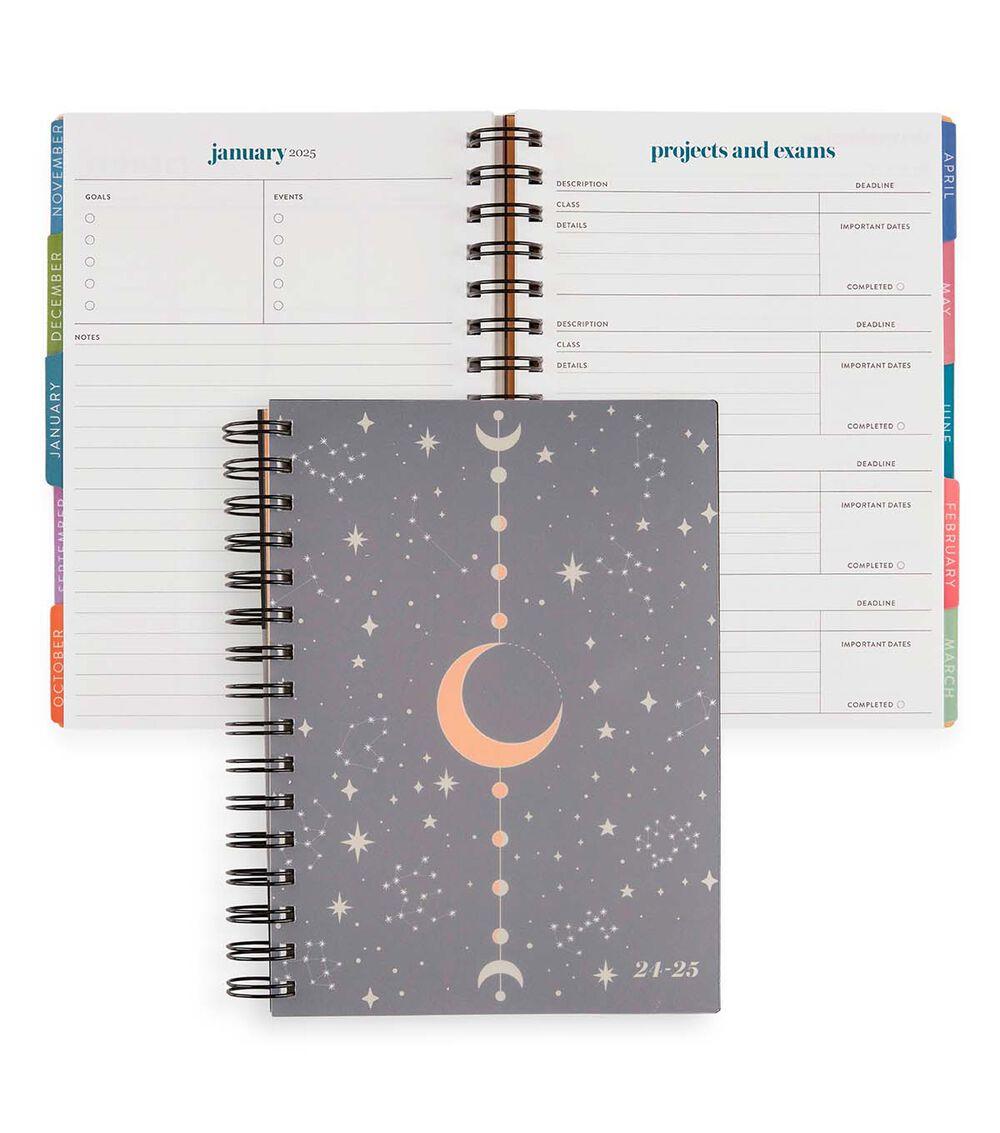 Journals & Planners | A5 Metallic Moon Phases Dated Academic Planner Journals & Planners Journals & Planners