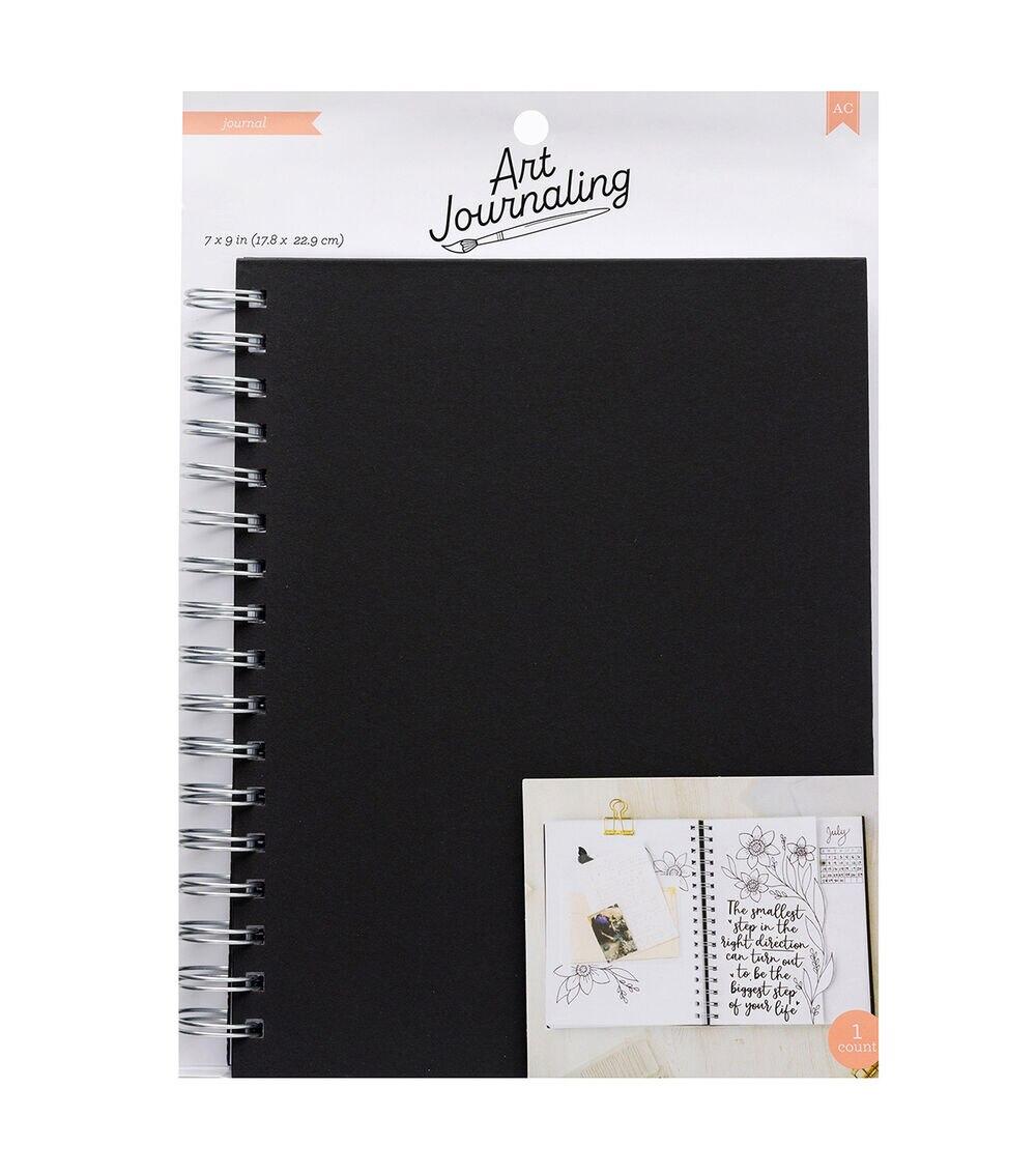 Journals & Planners | Art Journaling Black Spiral Customizable Journal Kraft Journals & Planners Journals & Planners