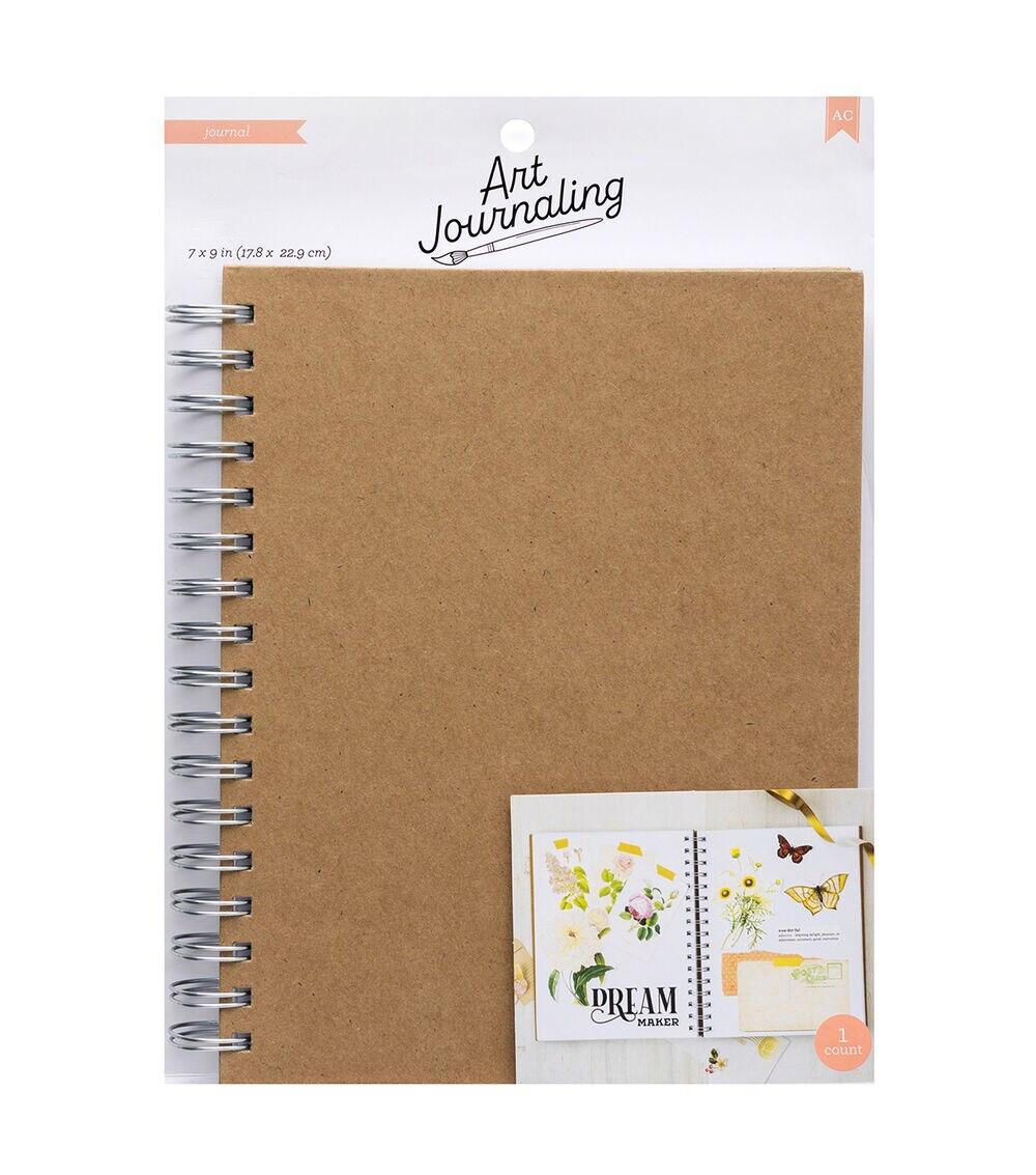 Journals & Planners | Art Journaling Spiral Customizable Journal Kraft Journals & Planners Journals & Planners