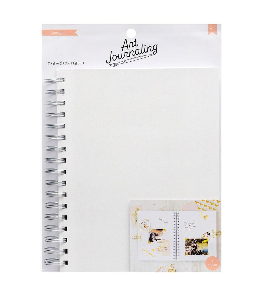 Journals & Planners | Art Journaling White Spiral Customizable Journal Kraft Journals & Planners Journals & Planners