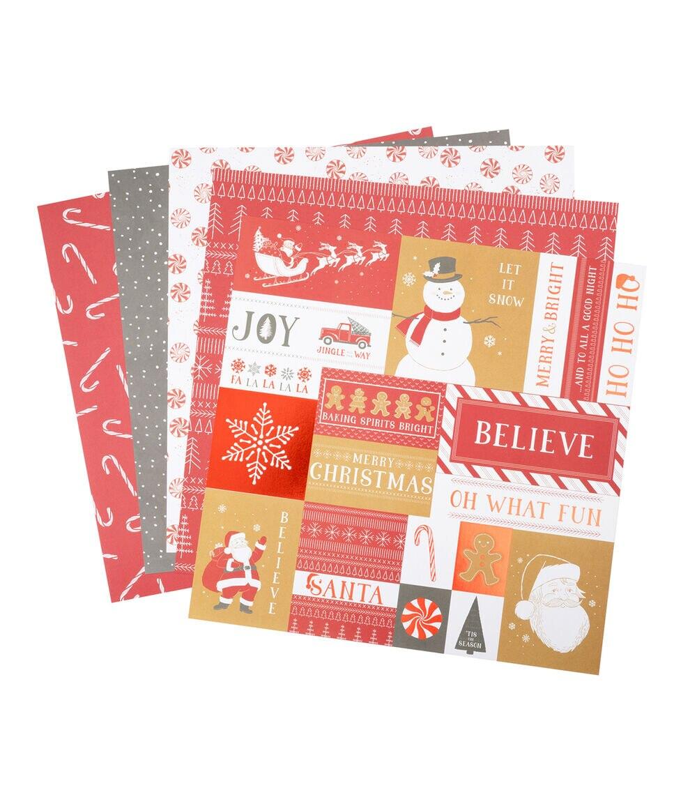 Paper | 12″ x 12″ Christmas Nice List Paper Pack Paper Paper