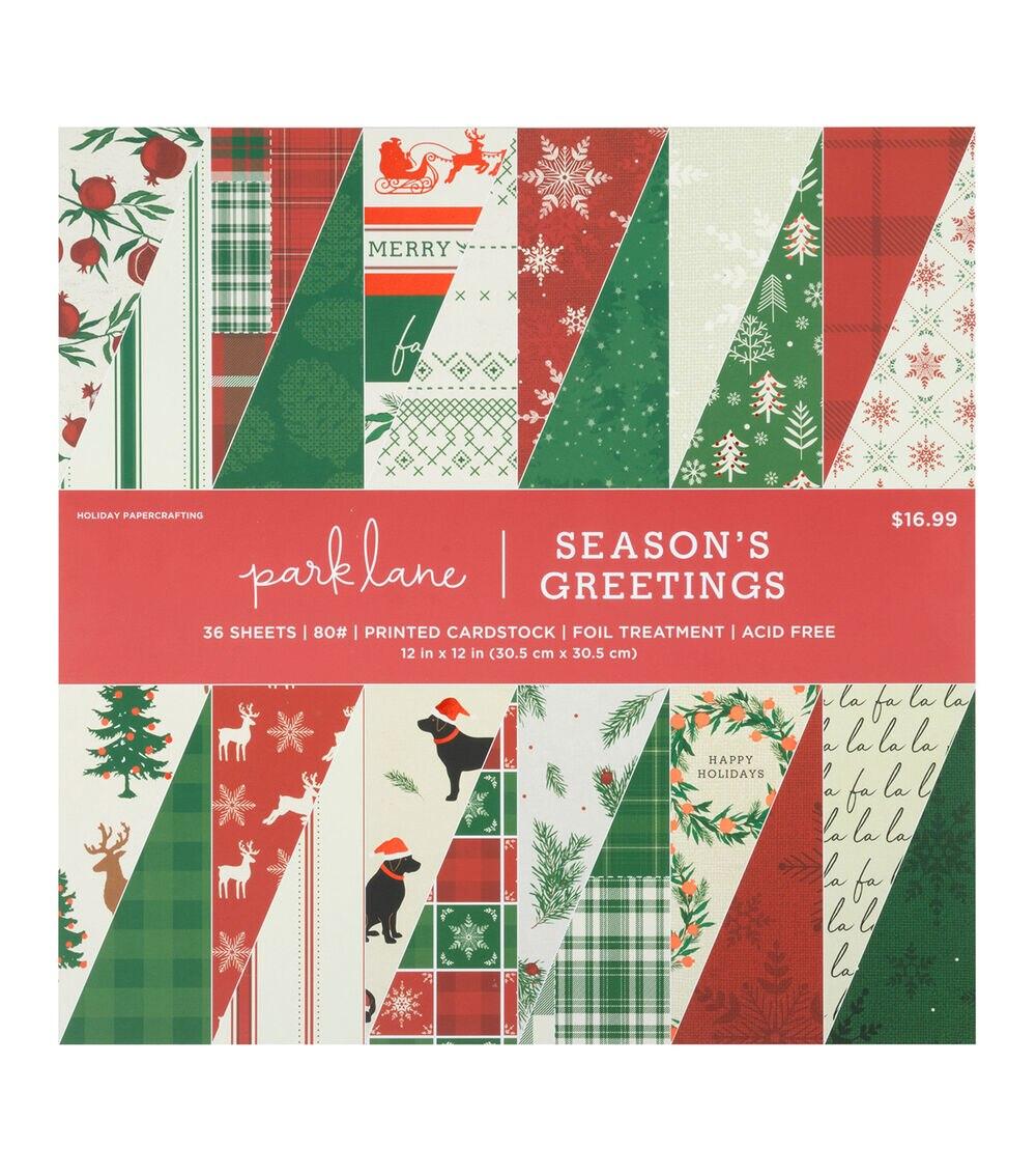 Paper | 12″ x 12″ Christmas Seasons Greetings Paper Pack Paper Paper