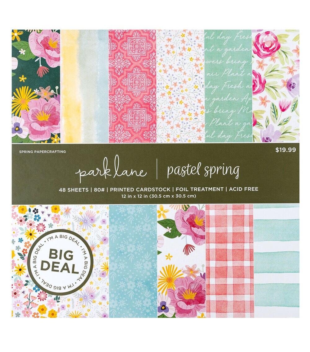 Paper | 12″ x 12″ Spring Pastel Big Deal Cardstock Paper Pack Paper Paper