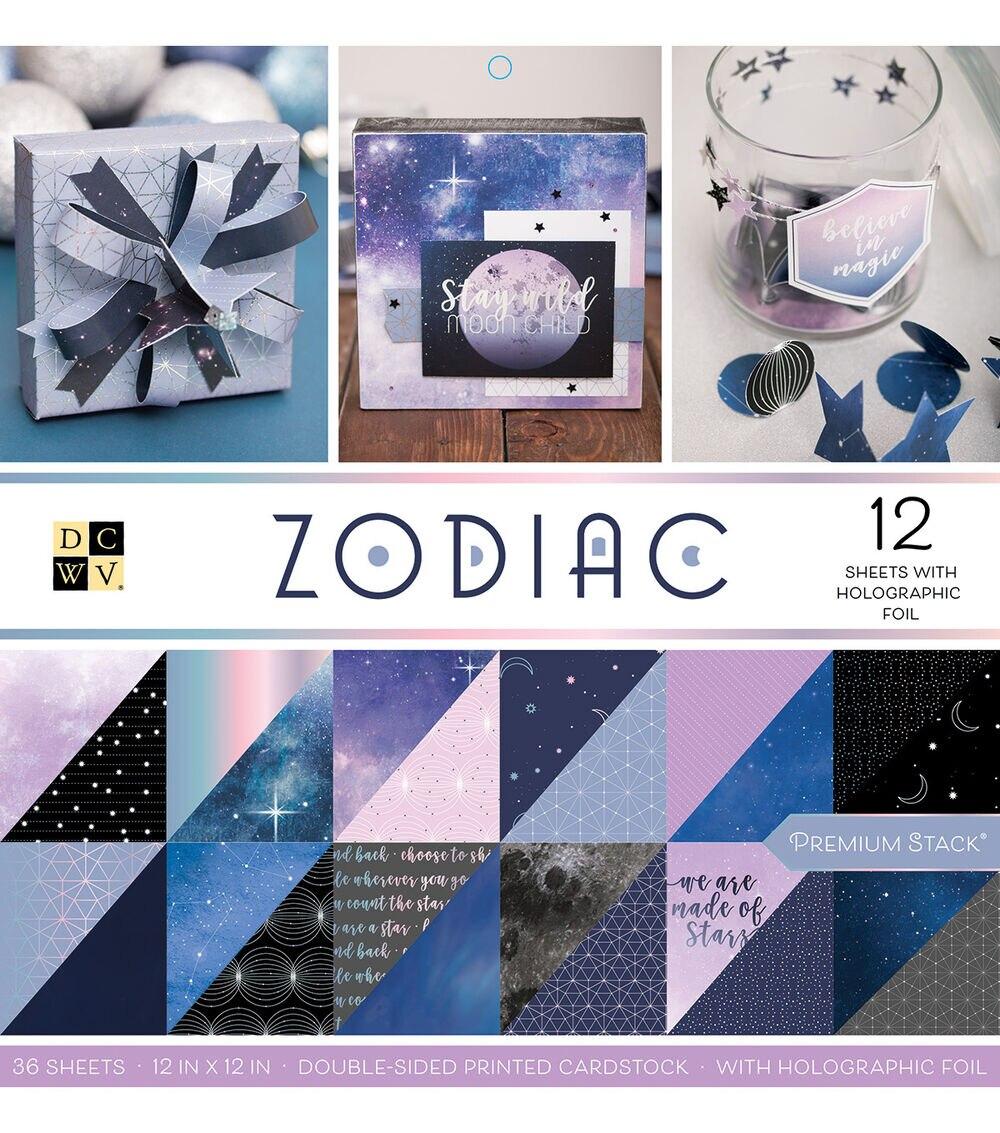 Paper | 12in x 12in Premium Stack Double-sided Printed Cardstock – Zodiac Paper Paper