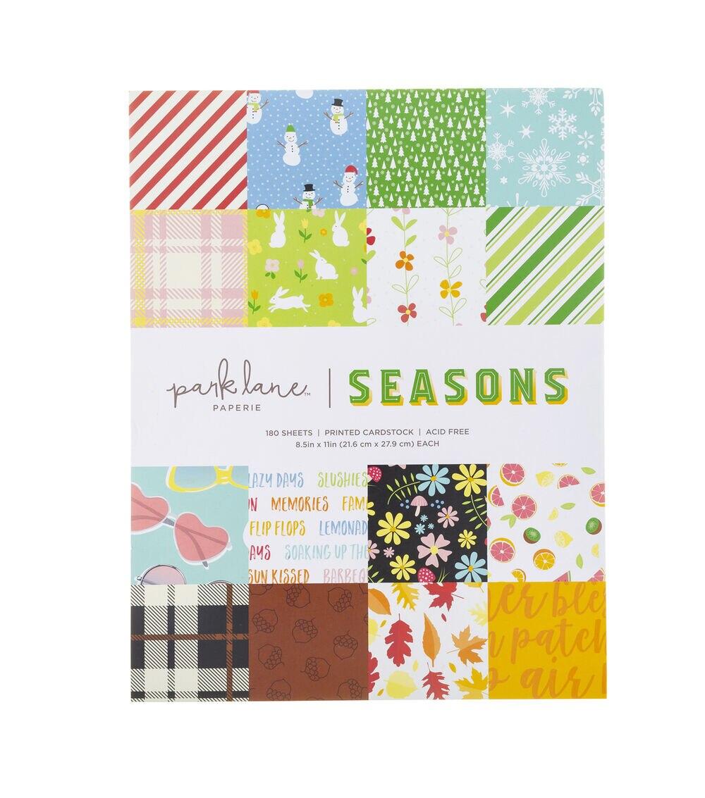 Paper | 180 Sheet 8.5″ x 11″ Seasons Cardstock Paper Pack Paper Paper