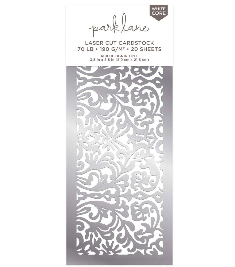 Paper | 20 Sheet 3.5″ x 8.5″ Laser Silver Cardstock Paper Pack Paper Paper