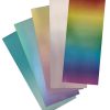 Paper | 20 Sheet 3.5″ x 8.5″ Ombre Mirror Cardstock Paper Pack Paper Paper