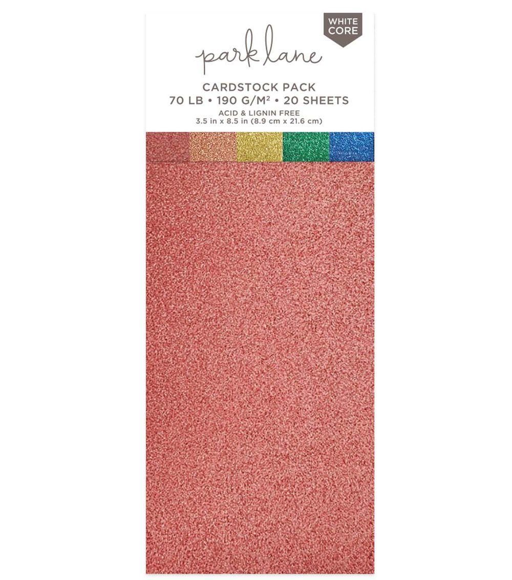 Paper | 20 Sheet 3.5″ x 8.5″ Primary Glitter Cardstock Paper Pack Paper Paper