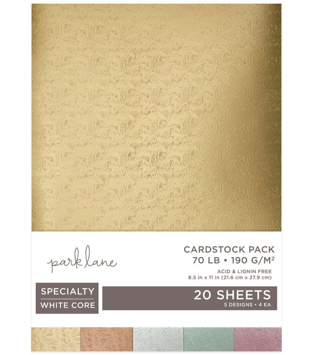 Paper | 20 Sheet 8.5″ x 11″ Metallic Embossed Cardstock Paper Pack Paper Paper