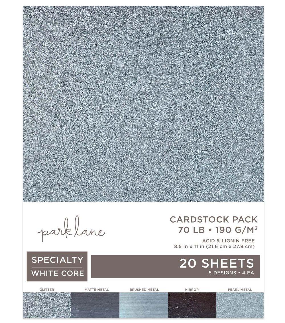 Paper | 20 Sheet 8.5″ x 11″ Silver Metallic Cardstock Paper Pack Paper Paper