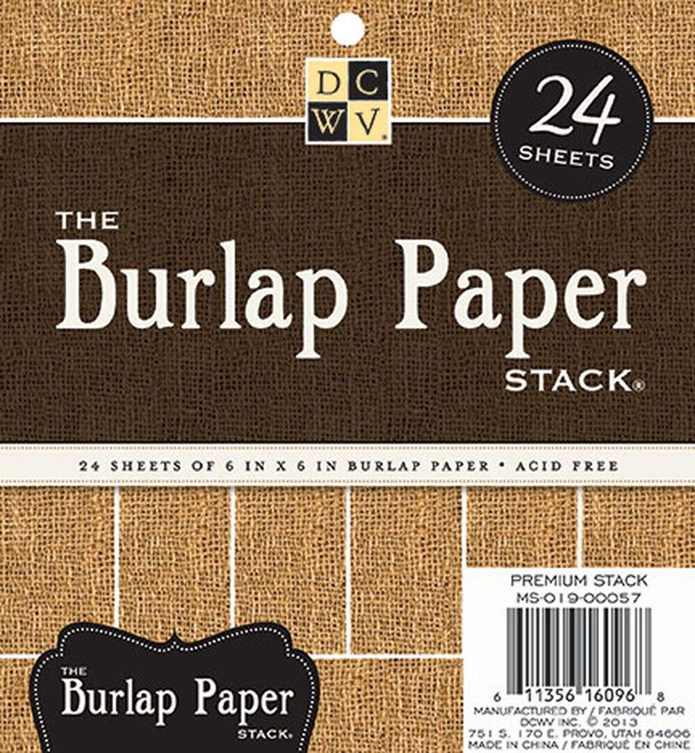 Paper | 24 Sheet 6″ x 6″ Burlap Paper Pack Paper Paper