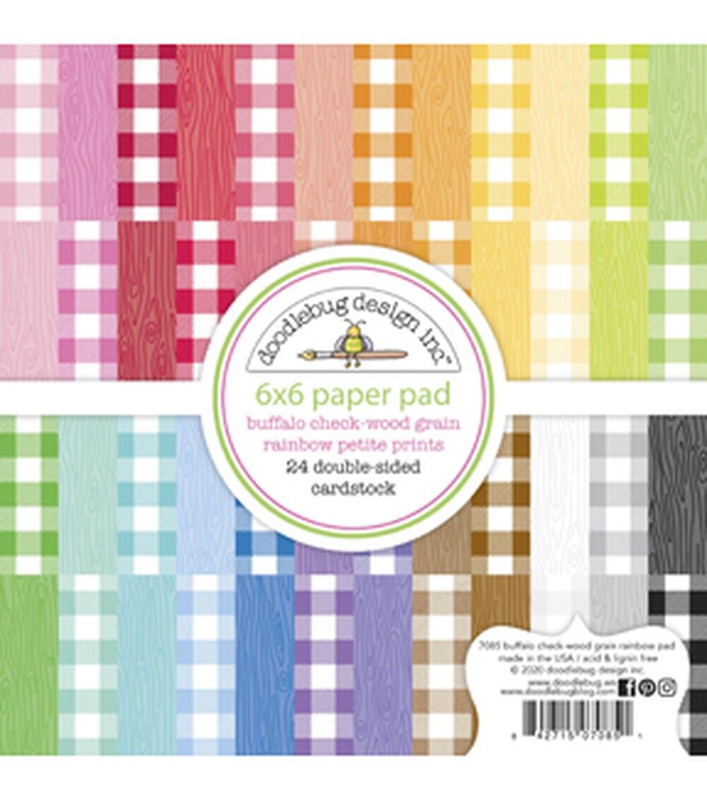 Paper | 24 Sheet 6″ x 6″ Rainbow Petite Prints Double Sided Cardstock Paper Paper