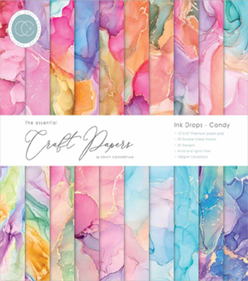 Paper | 30 Sheet 12″ x 12″ Candy Double Sided Paper Pack Paper Paper