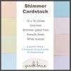 Paper | 30 Sheet 12″ x 12″ Pastel Shimmer Cardstock Paper Pack Paper Paper