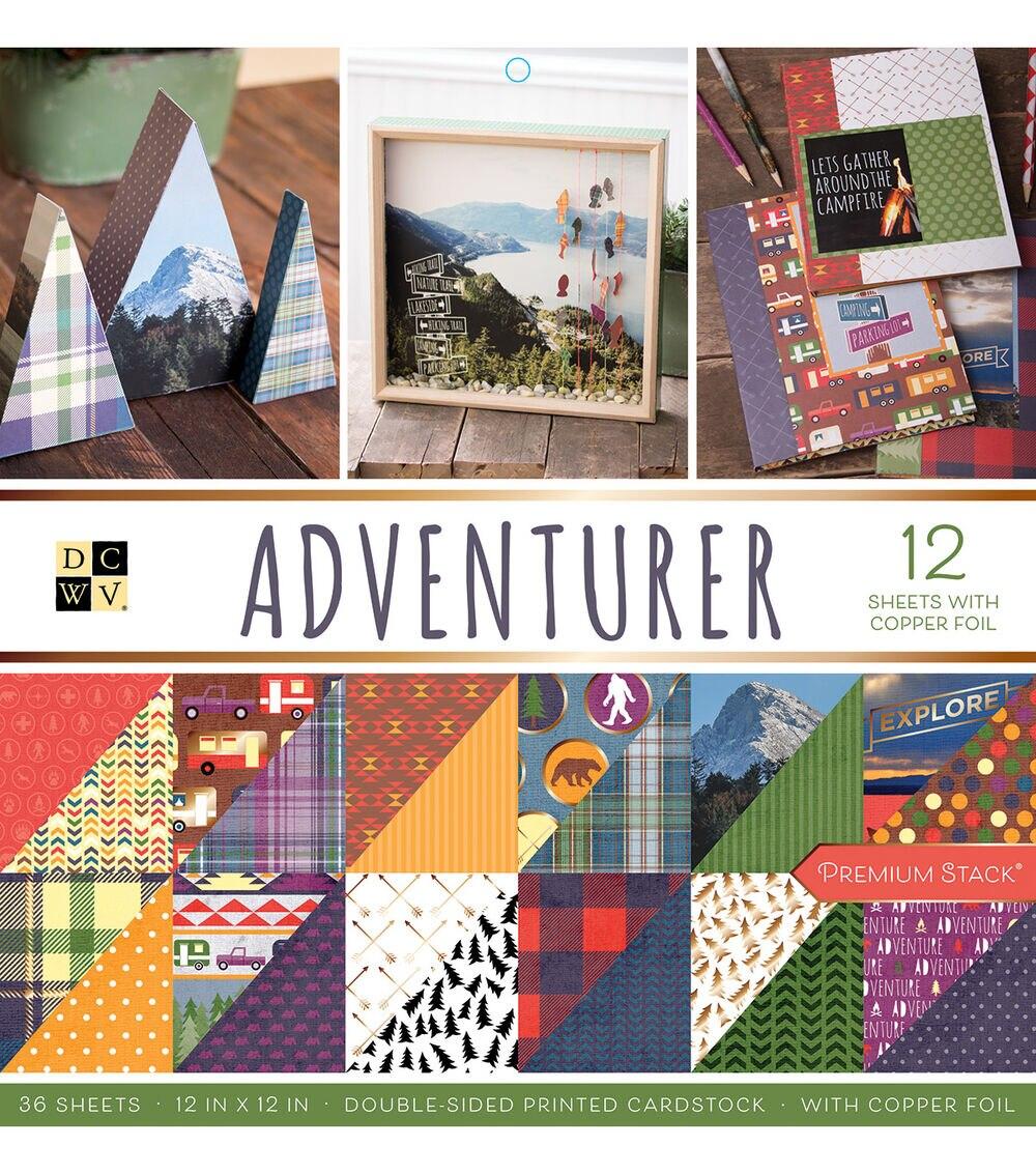 Paper | 36 pk 12in x 12in Double-sided Printed Cardstock – Adventurer Paper Paper