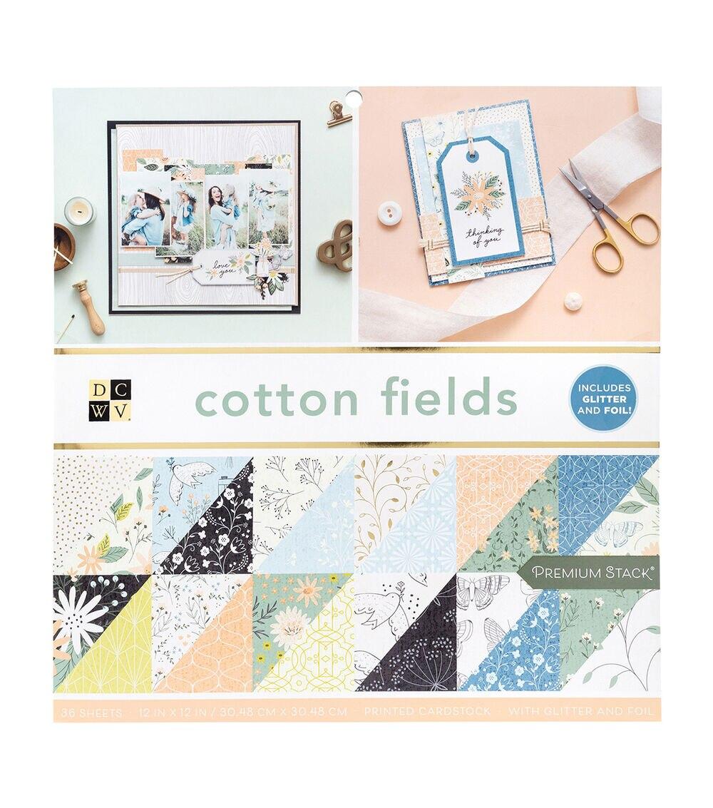 Paper | 36 Sheet 12″ x 12″ Cotton Fields Double Sided Printed Cardstock Paper Paper