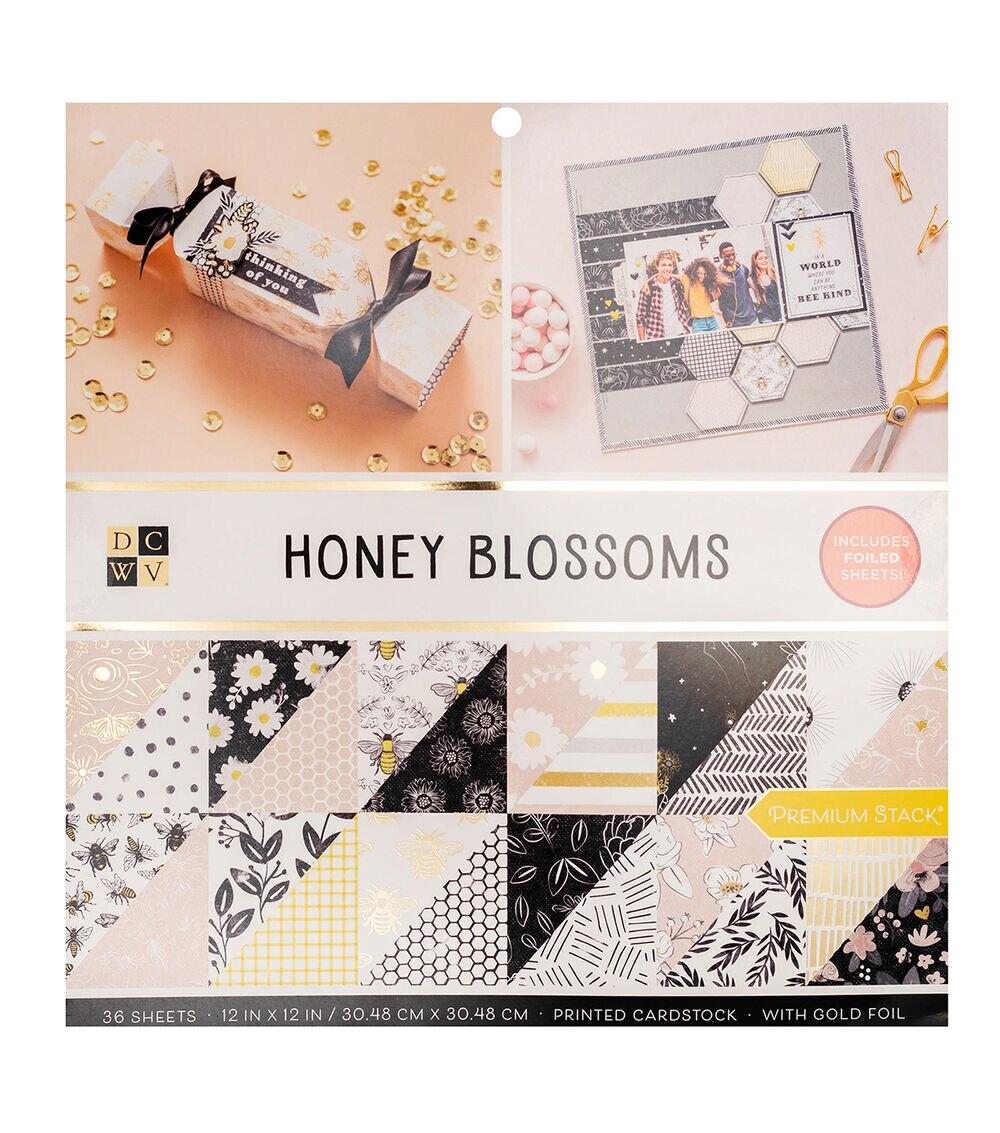 Paper | 36 Sheet 12″ x 12″ Honey Blossoms Printed Cardstock Paper Paper