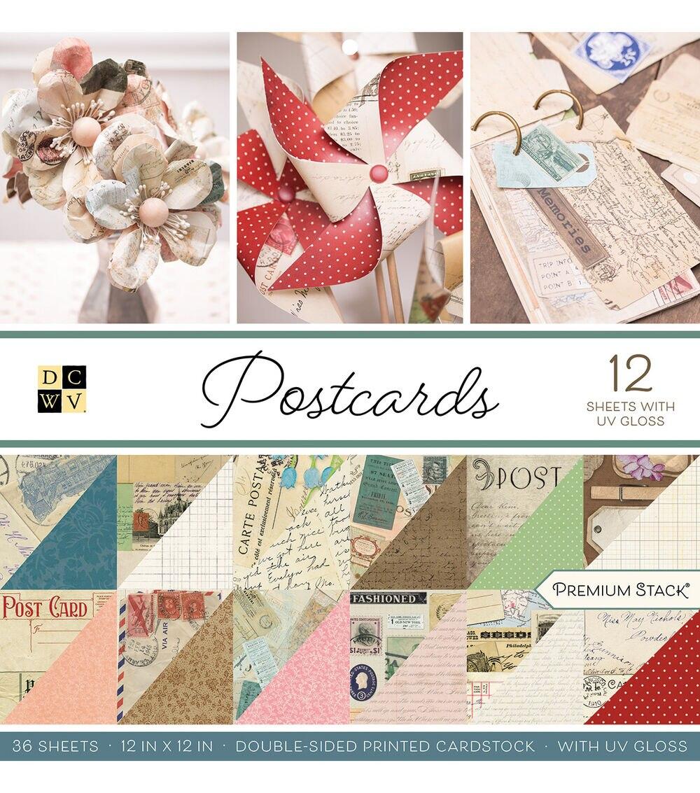 Paper | 36 Sheet 12″ x 12″ Postcards Double Sided Printed Cardstock Paper Paper