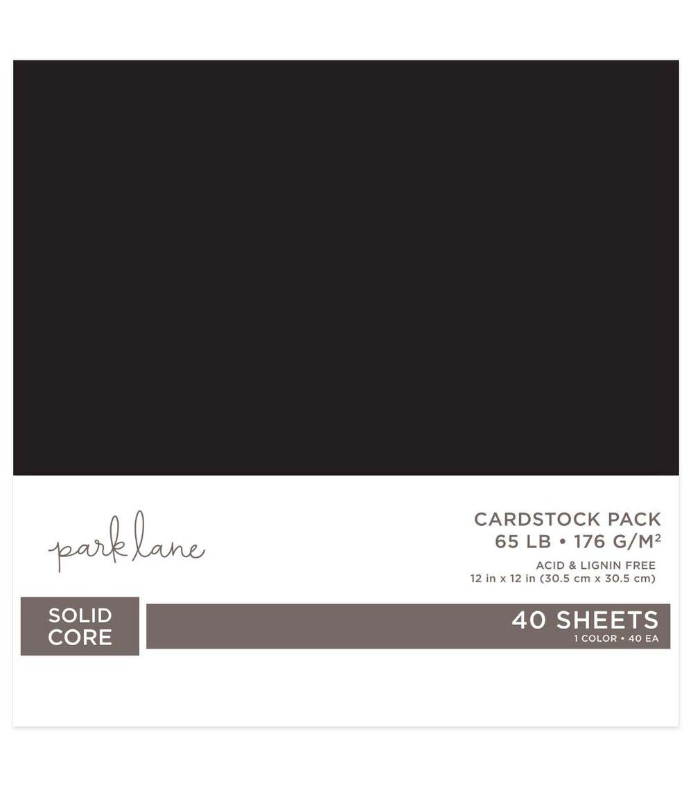 Paper | 40 Sheet 12″ x 12″ Black 176gsm Cardstock Paper Pack Paper Paper