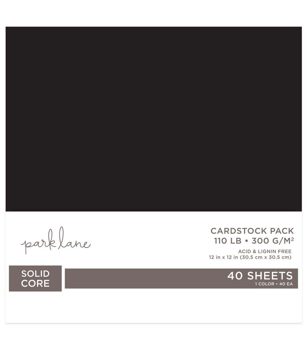 Paper | 40 Sheet 12″ x 12″ Black 200gsm Cardstock Paper Pack Paper Paper