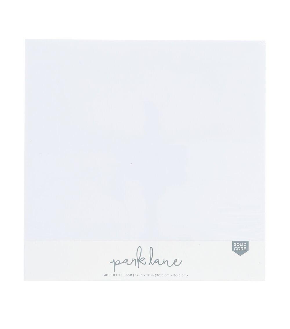 Paper | 40 Sheet 12″ x 12″ White Solid Core Cardstock Paper Pack Paper Paper