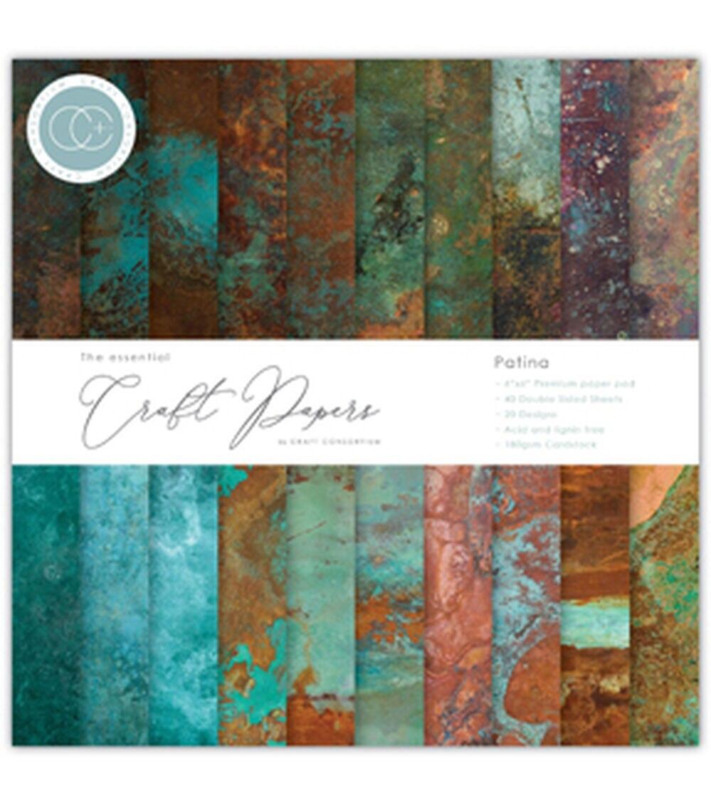 Paper | 40 Sheet 6″ x 6″ Patina Double Sided Paper Pack Paper Paper