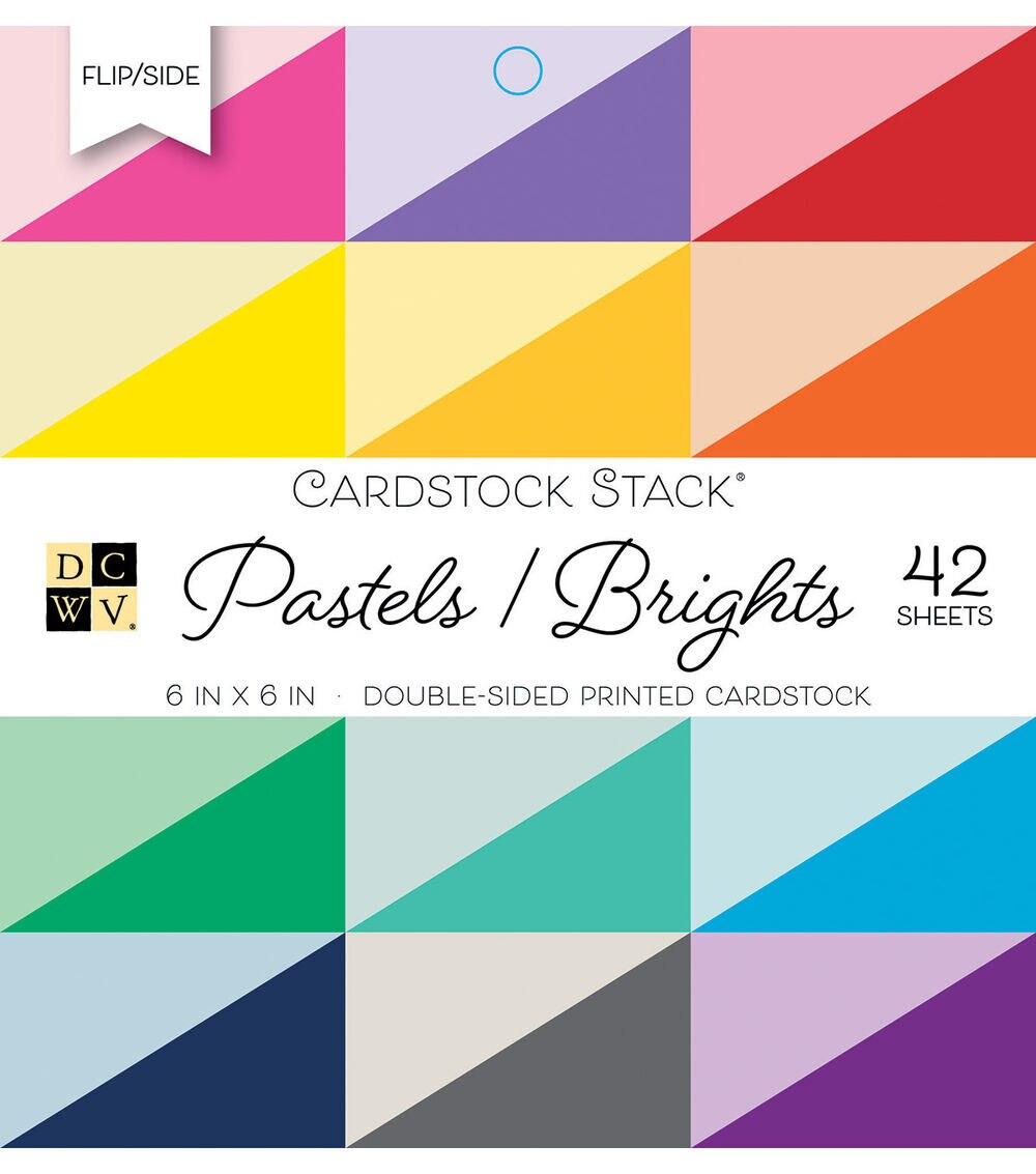 Paper | 42 Sheet 6″ x 6″ Pastel & Bright Double Sided Cardstock Pack Paper Paper