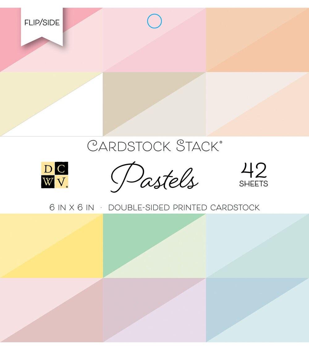 Paper | 42 Sheet 6″ x 6″ Pastel Double Sided Printed Cardstock Pack Paper Paper