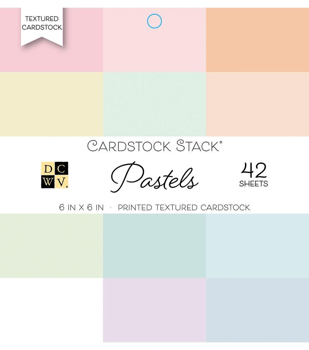 Paper | 42 Sheet 6″ x 6″ Pastel Printed Textured Cardstock Pack Paper Paper