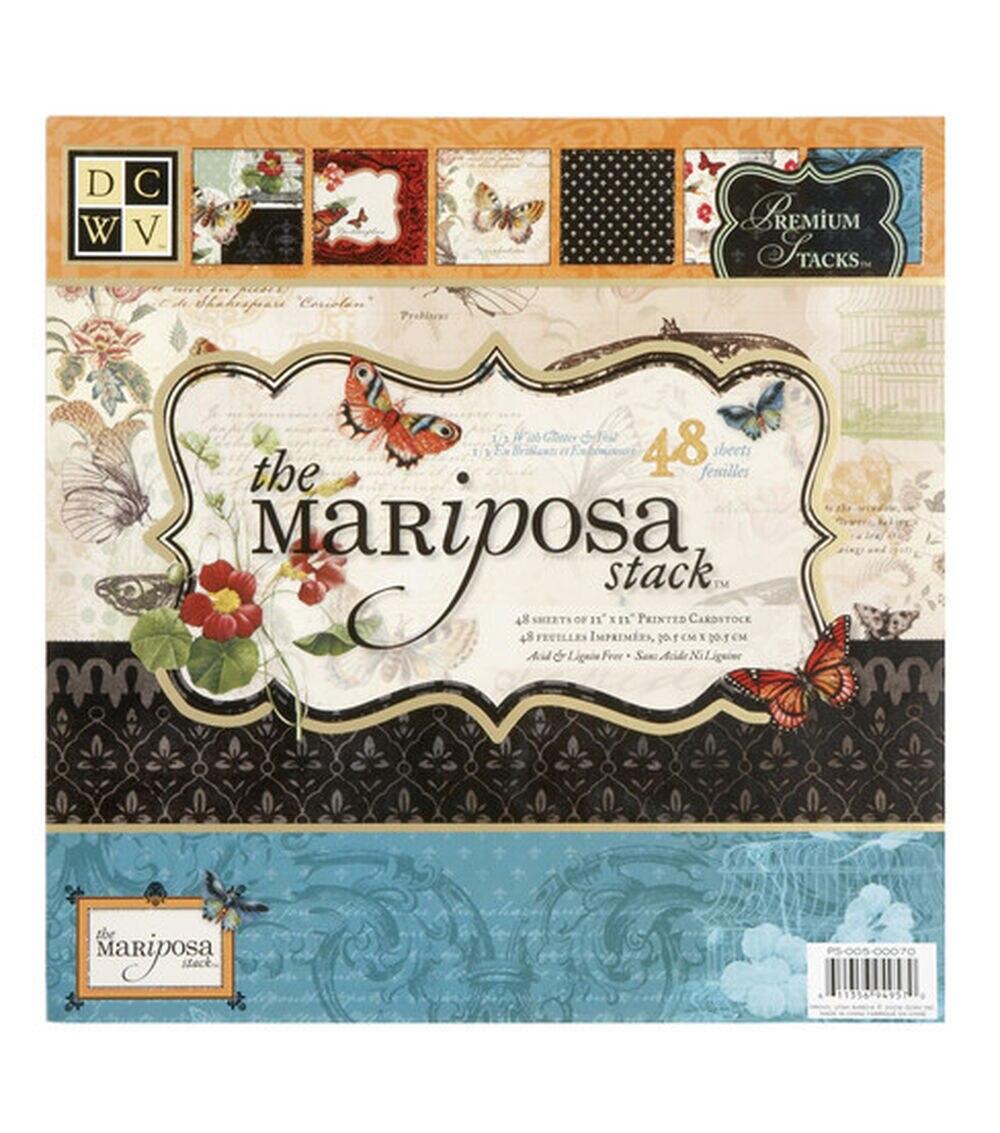 Paper | 48 Sheet 12″ x 12″ Mariposa Premium Printed Cardstock Paper Pack Paper Paper