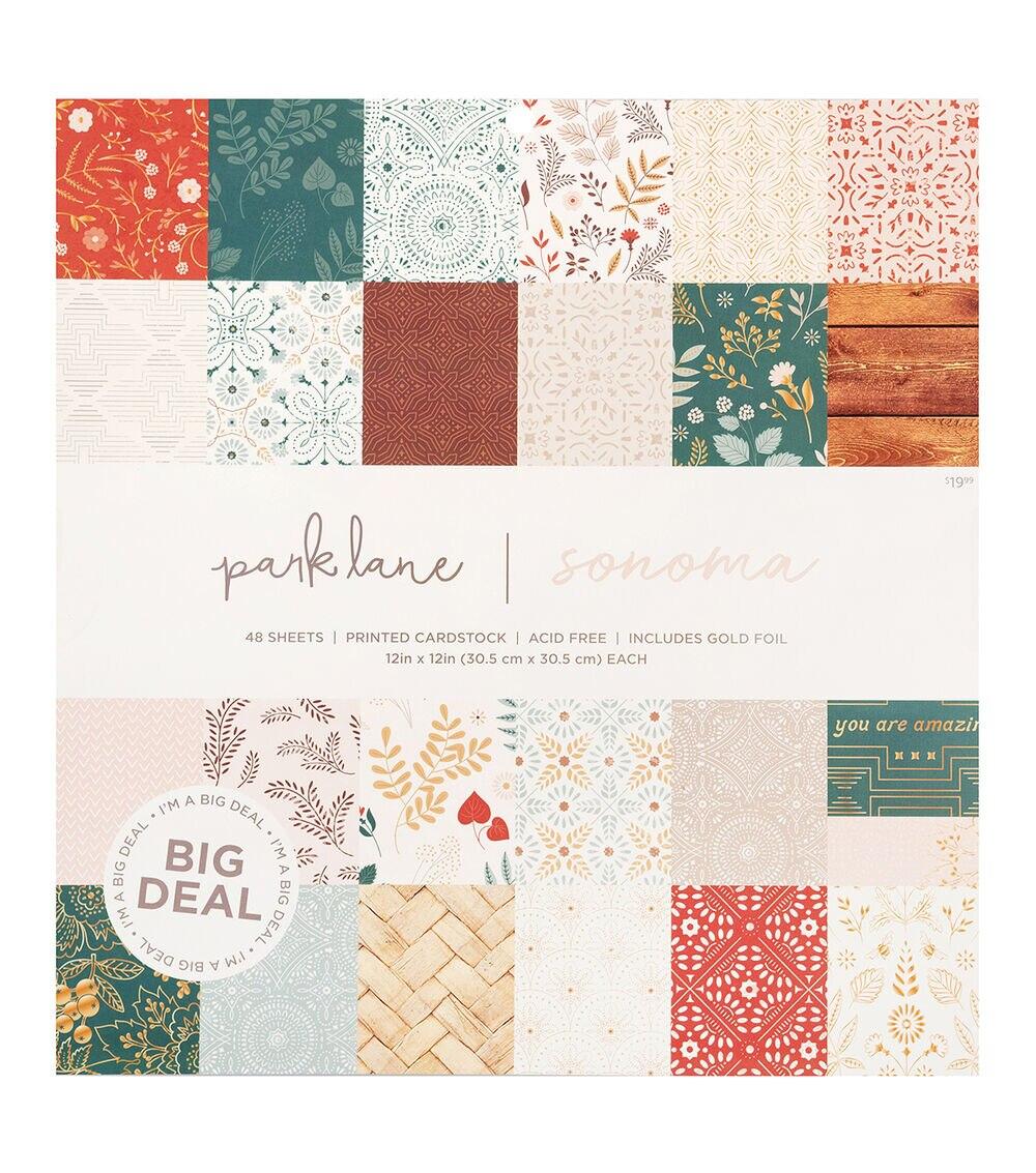 Paper | 48 sheet 12″ x 12″ Sonoma Cardstock Paper Pack Paper Paper