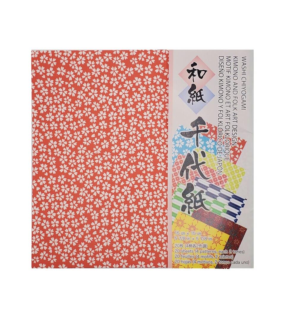 Paper | 5 7/8″ x 5 7/8″ Washi Chiyogami Origami Paper 20 Sheets Paper Paper