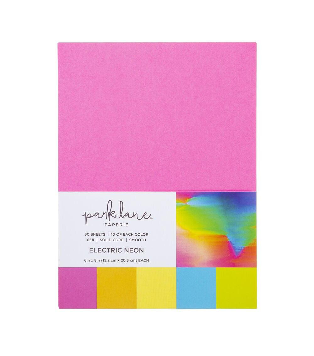 Paper | 50 Sheet 6″ x 8″ Electric Neon Cardstock Paper Pack Paper Paper