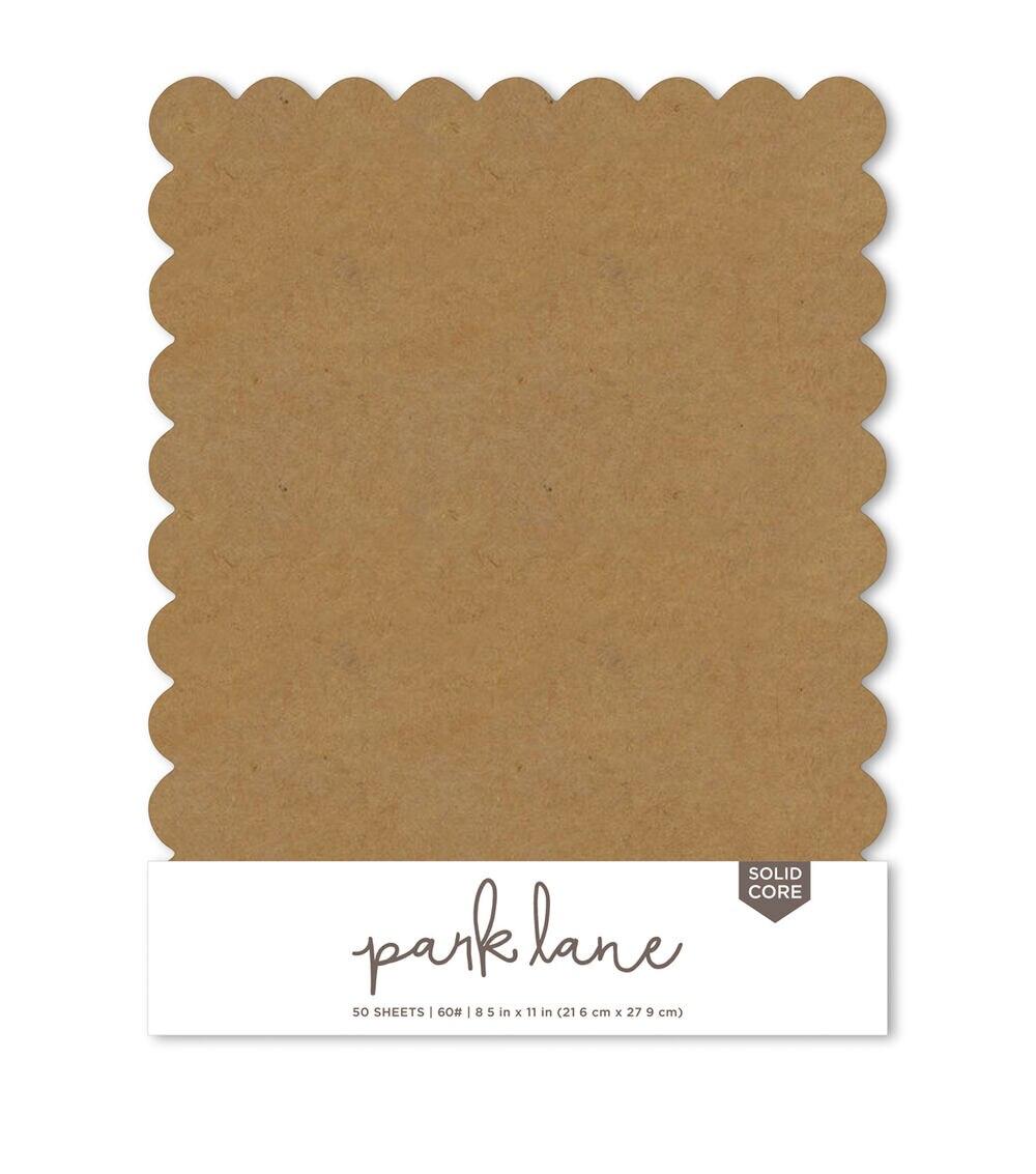 Paper | 8.5″ x 11″ Kraft Scalloped Edge Cardstock Paper Pack 50ct Paper Paper