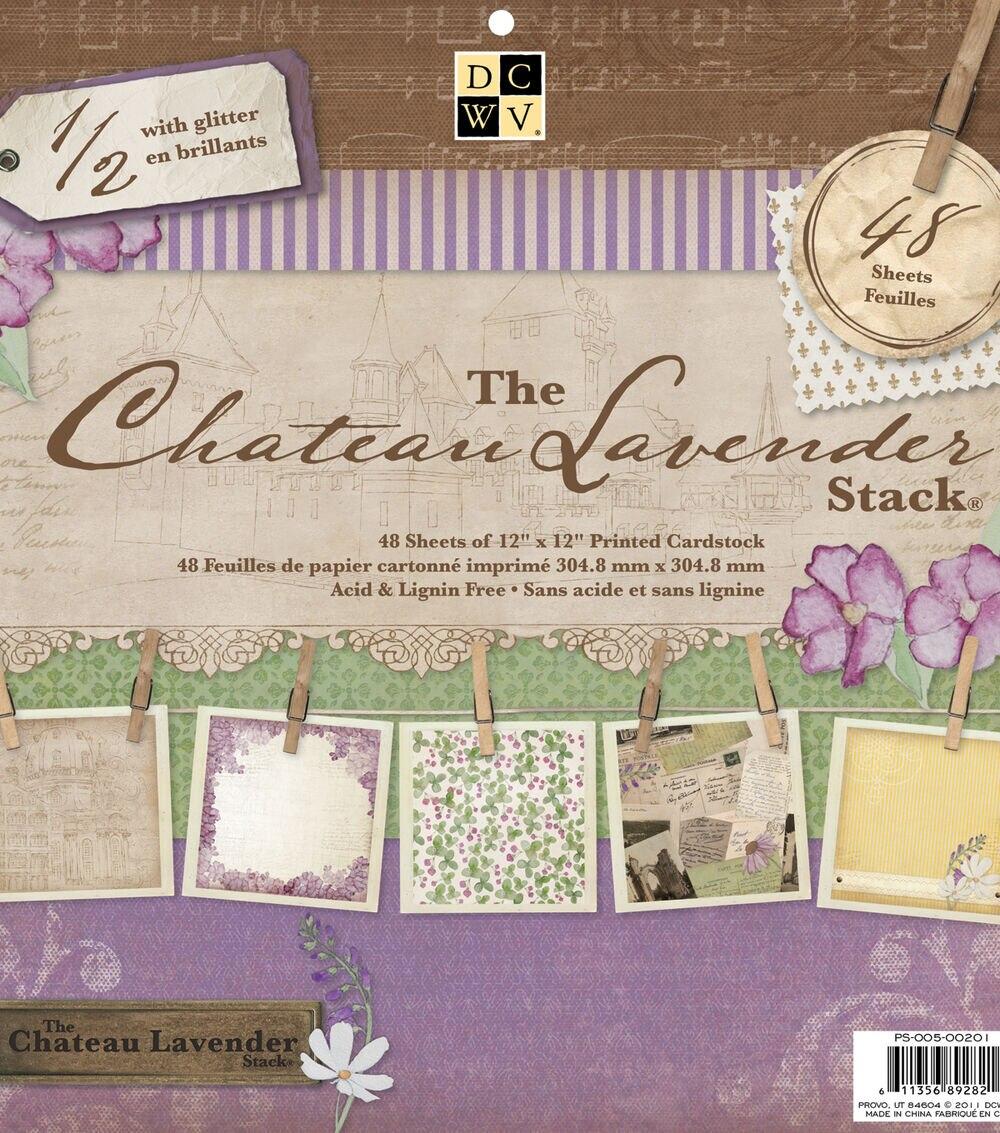 Paper | Chateau Lavender 12in x 12in Printed Cardstock Stack Paper Paper