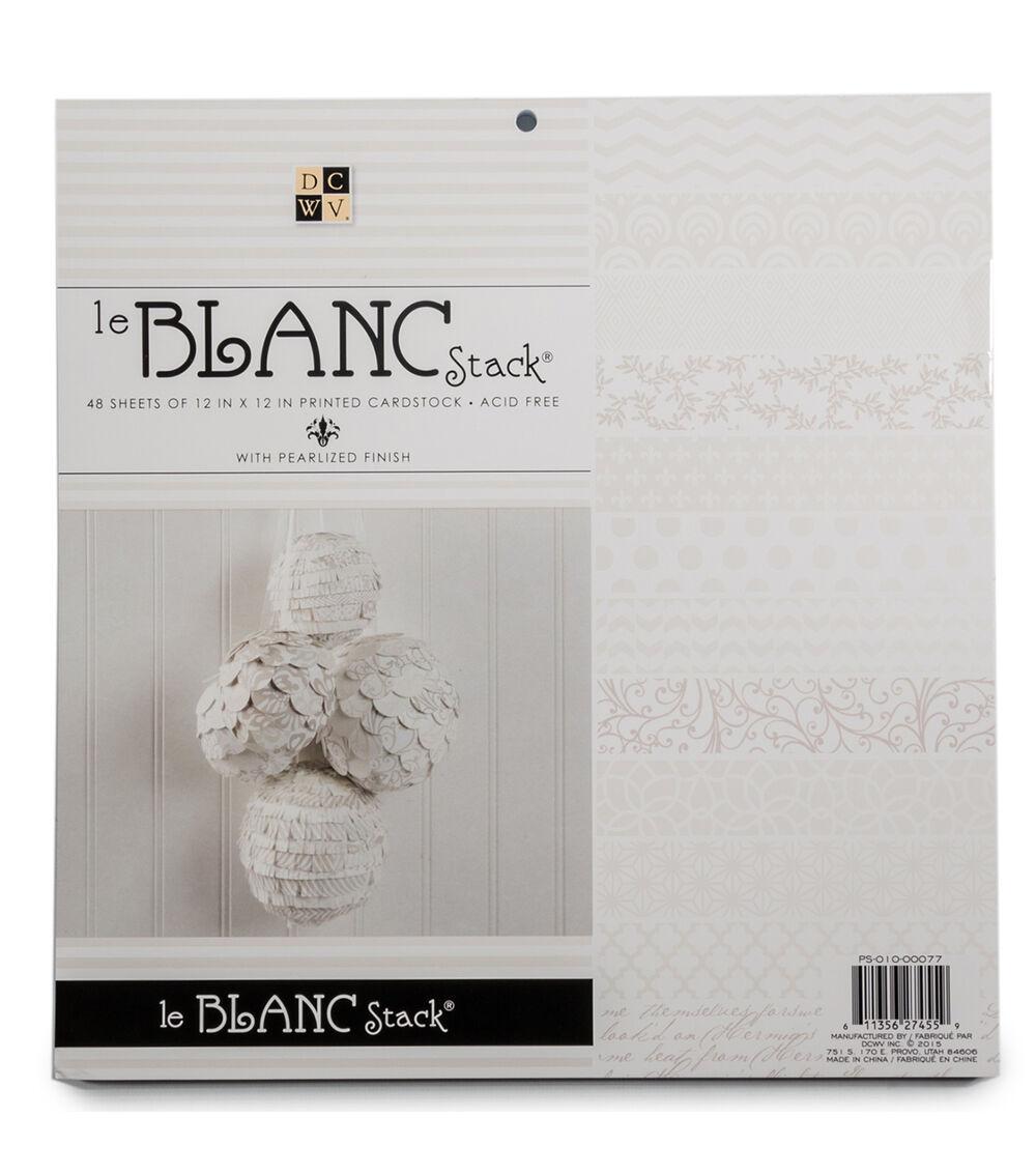 Paper | DCWV 48 Sheet 12″ x 12″ Le Blanc Printed Cardstock Paper Paper