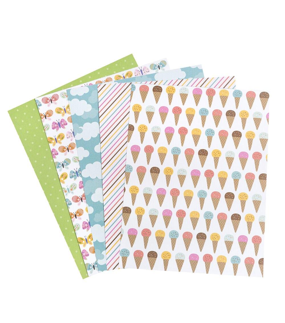 Paper | Pebbles 36 Sheet 6″ x 8″ Sun & Fun Cardstock Paper Pack Paper Paper