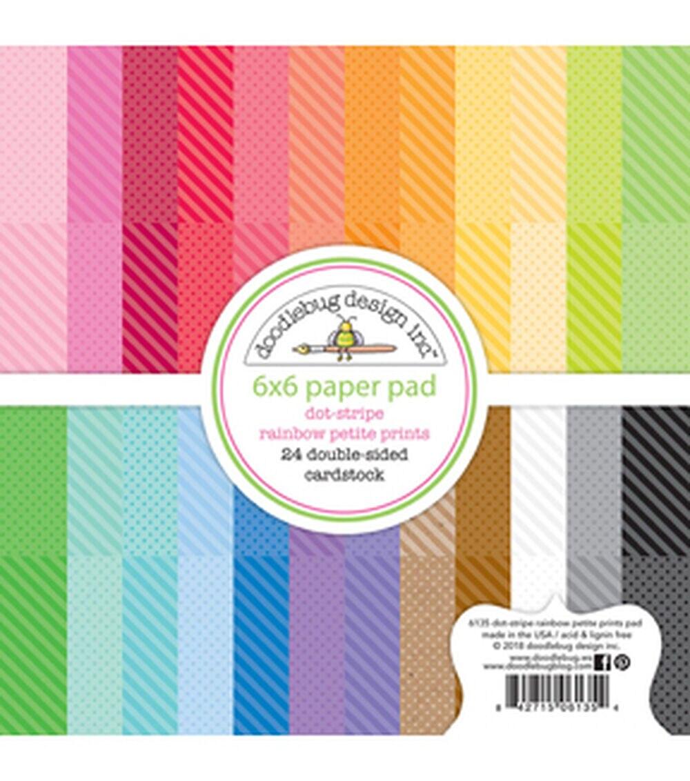 Paper | Petite Prints Double-sided Paper Pad – Rainbow Dots & Stripes Paper Paper