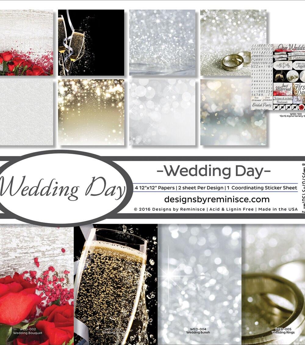 Paper | Reminisce Collection Kit 12″X12″ Wedding Day Paper Paper