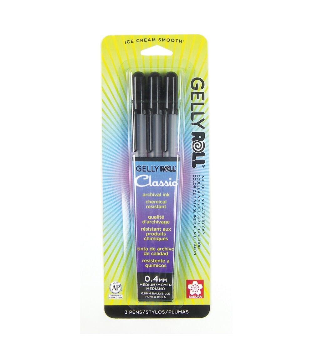 Pens & Markers | Medium Point Pens 3 Pkg Black Paper Crafts & Scrapbooking Pens & Markers