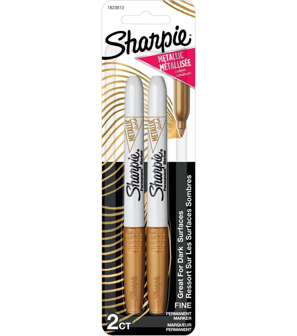 Pens & Markers | Metallic Fine Point Permanent Markers 2 Pkg Gold Paper Crafts & Scrapbooking Gold