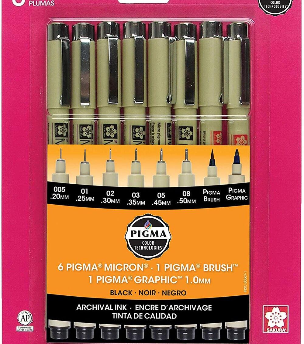 Pens & Markers | Pens Assorted 8 Pkg Black Paper Crafts & Scrapbooking Pens & Markers