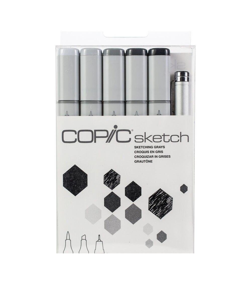 Pens & Markers | Sketch Markers 5 Pkg with Multiliner Pen Sketching Grays Paper Crafts & Scrapbooking Pens & Markers