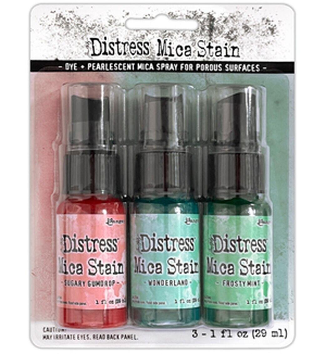 Stamping | 1oz Christmas Distress Holiday Mica Ink Stains 6ct Paper Crafts & Scrapbooking Stamping